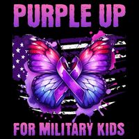 Purple Up For Military Military Child Month Flat Bill Trucker Hat