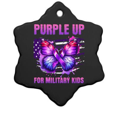 Purple Up For Military Military Child Month Ceramic Star Ornament