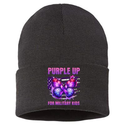 Purple Up For Military Military Child Month Sustainable Knit Beanie