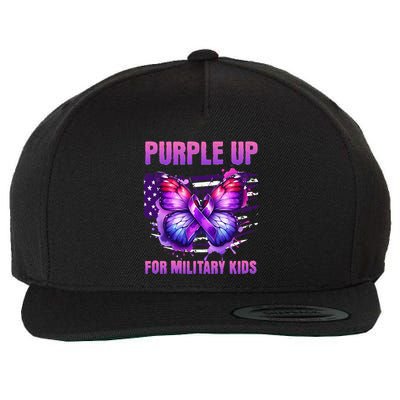 Purple Up For Military Military Child Month Wool Snapback Cap