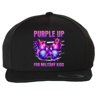 Purple Up For Military Military Child Month Wool Snapback Cap