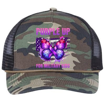 Purple Up For Military Military Child Month Retro Rope Trucker Hat Cap