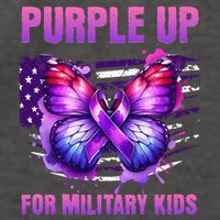 Purple Up For Military Military Child Month Vector Backpack