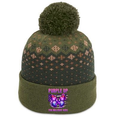 Purple Up For Military Military Child Month The Baniff Cuffed Pom Beanie