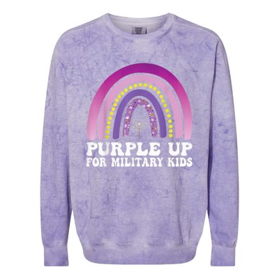 purple up for military Kid month of the military child Colorblast Crewneck Sweatshirt