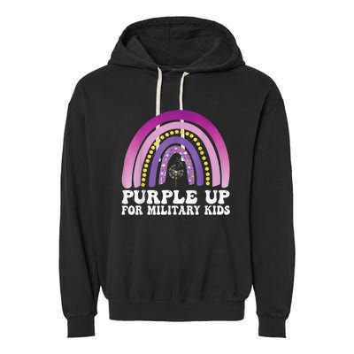 purple up for military Kid month of the military child Garment-Dyed Fleece Hoodie