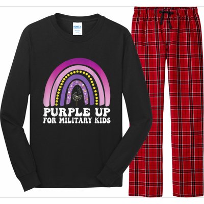 purple up for military Kid month of the military child Long Sleeve Pajama Set