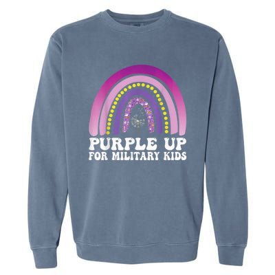 purple up for military Kid month of the military child Garment-Dyed Sweatshirt