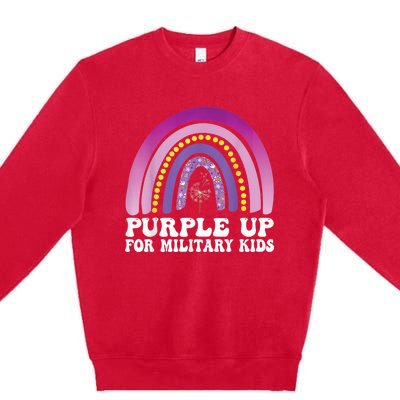 purple up for military Kid month of the military child Premium Crewneck Sweatshirt