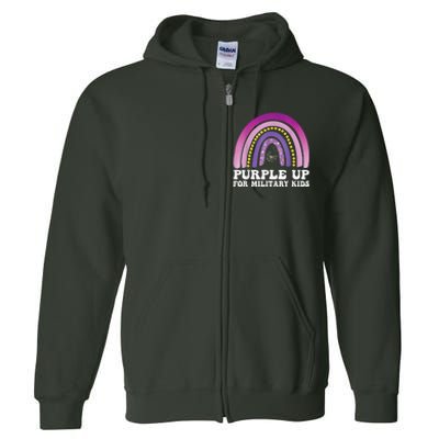 purple up for military Kid month of the military child Full Zip Hoodie