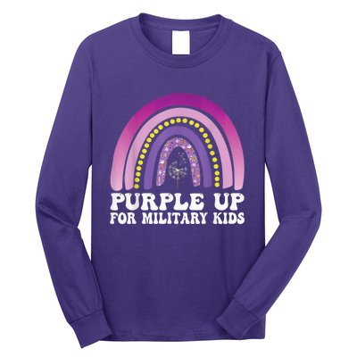 purple up for military Kid month of the military child Long Sleeve Shirt