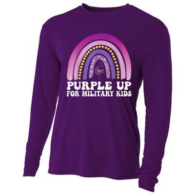 purple up for military Kid month of the military child Cooling Performance Long Sleeve Crew