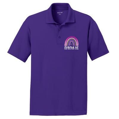 purple up for military Kid month of the military child PosiCharge RacerMesh Polo