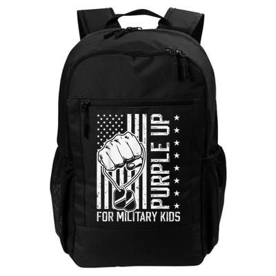 Purple Up For Military Kid Shirt Military Child Month Backpack