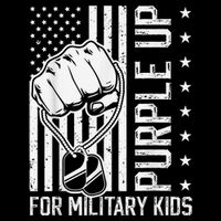 Purple Up For Military Kid Shirt Military Child Month 16 in Basic Backpack