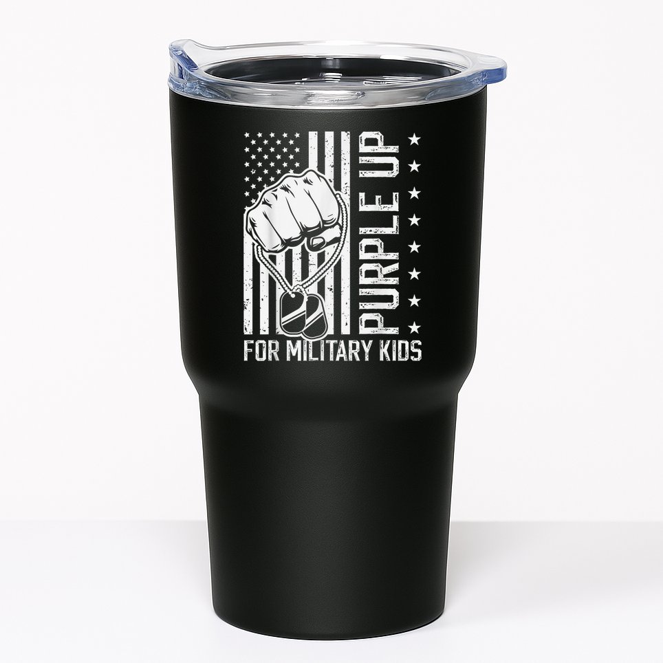 Purple Up For Military Kid Shirt Military Child Month Tumbler