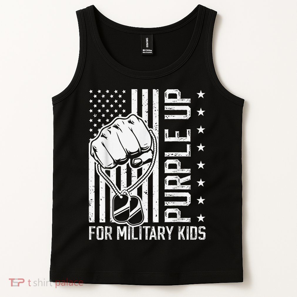 Purple Up For Military Kid Shirt Military Child Month Tank Top