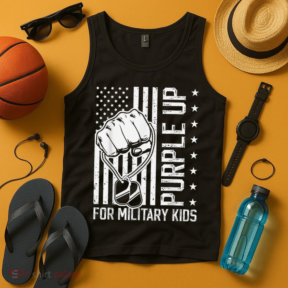 Purple Up For Military Kid Shirt Military Child Month Tank Top