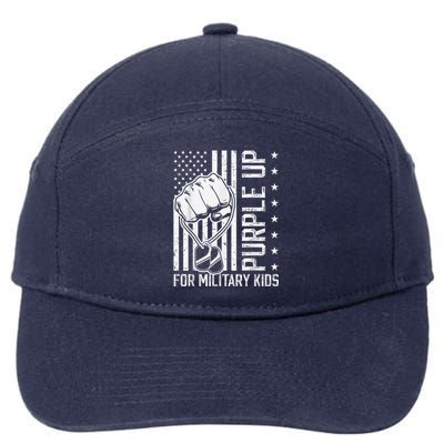 Purple Up For Military Kid Shirt Military Child Month 7-Panel Snapback Hat