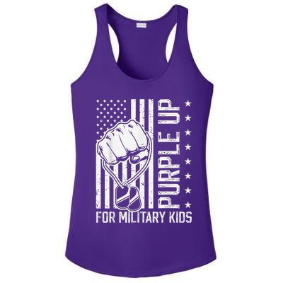 Purple Up For Military Kid Shirt Military Child Month Ladies PosiCharge Competitor Racerback Tank