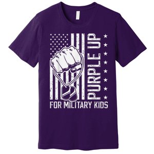 Purple Up For Military Kid Shirt Military Child Month Premium T-Shirt