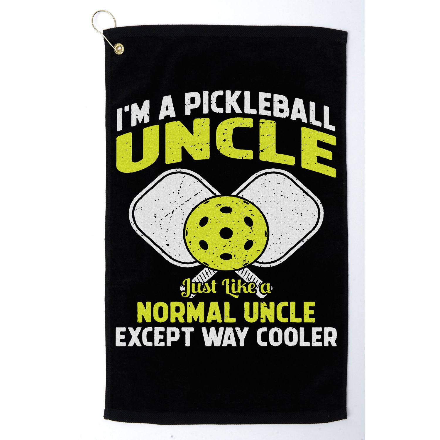 Pickleball Uncle Funny Pickleball Player Gift For Him Golf Towel