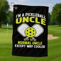 Pickleball Uncle Funny Pickleball Player Gift For Him Golf Towel