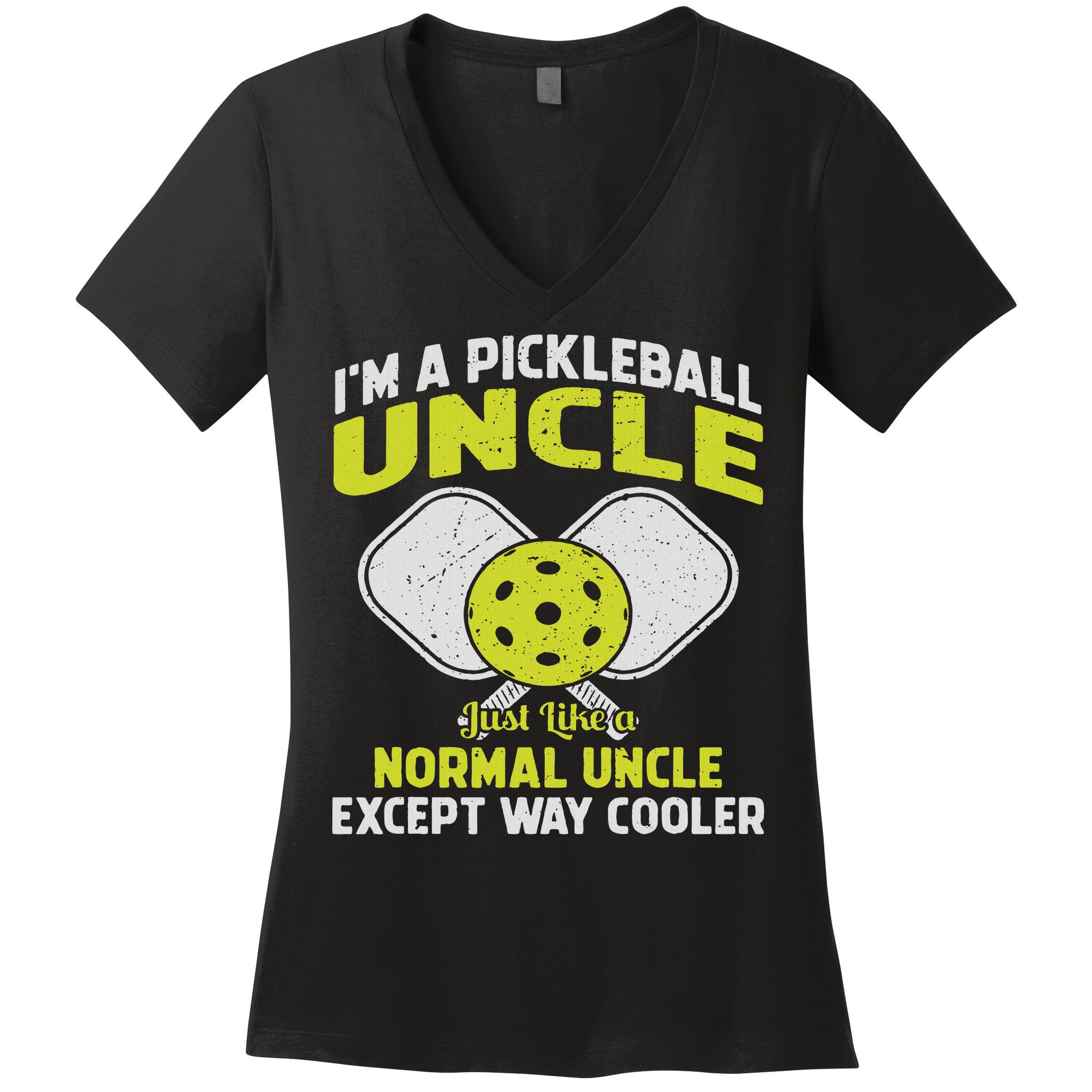 Pickleball Uncle Funny Pickleball Player Gift For Him Women's V-Neck T-Shirt