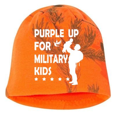 Purple Up For Military Kids Veteran Of US Army Kati - Camo Knit Beanie