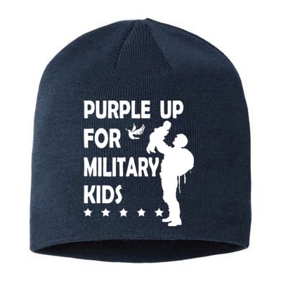 Purple Up For Military Kids Veteran Of US Army Sustainable Beanie