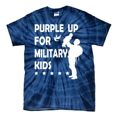 Purple Up For Military Kids Veteran Of US Army Tie-Dye T-Shirt