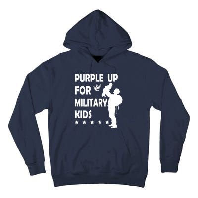 Purple Up For Military Kids Veteran Of US Army Tall Hoodie