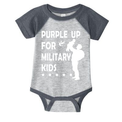 Purple Up For Military Kids Veteran Of US Army Infant Baby Jersey Bodysuit