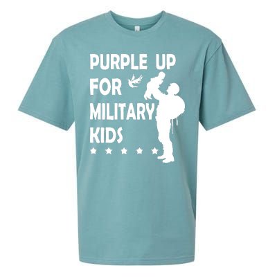 Purple Up For Military Kids Veteran Of US Army Sueded Cloud Jersey T-Shirt