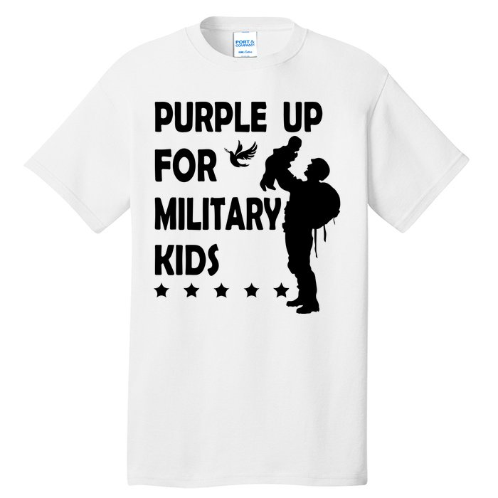 Purple Up For Military Kids Veteran Of US Army Tall T-Shirt