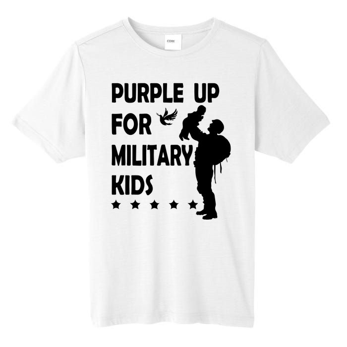 Purple Up For Military Kids Veteran Of US Army Tall Fusion ChromaSoft Performance T-Shirt