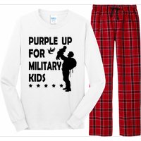 Purple Up For Military Kids Veteran Of US Army Long Sleeve Pajama Set