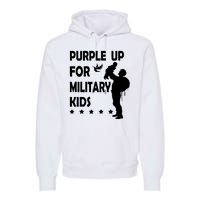 Purple Up For Military Kids Veteran Of US Army Premium Hoodie