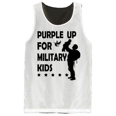 Purple Up For Military Kids Veteran Of US Army Mesh Reversible Basketball Jersey Tank