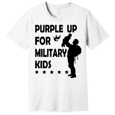 Purple Up For Military Kids Veteran Of US Army Premium T-Shirt