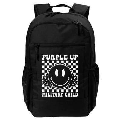 Purple Up For Military Groovy Military Child Month Backpack
