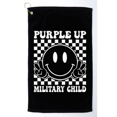 Purple Up For Military Groovy Military Child Month Golf Towel