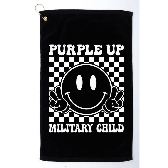 Purple Up For Military Groovy Military Child Month Golf Towel