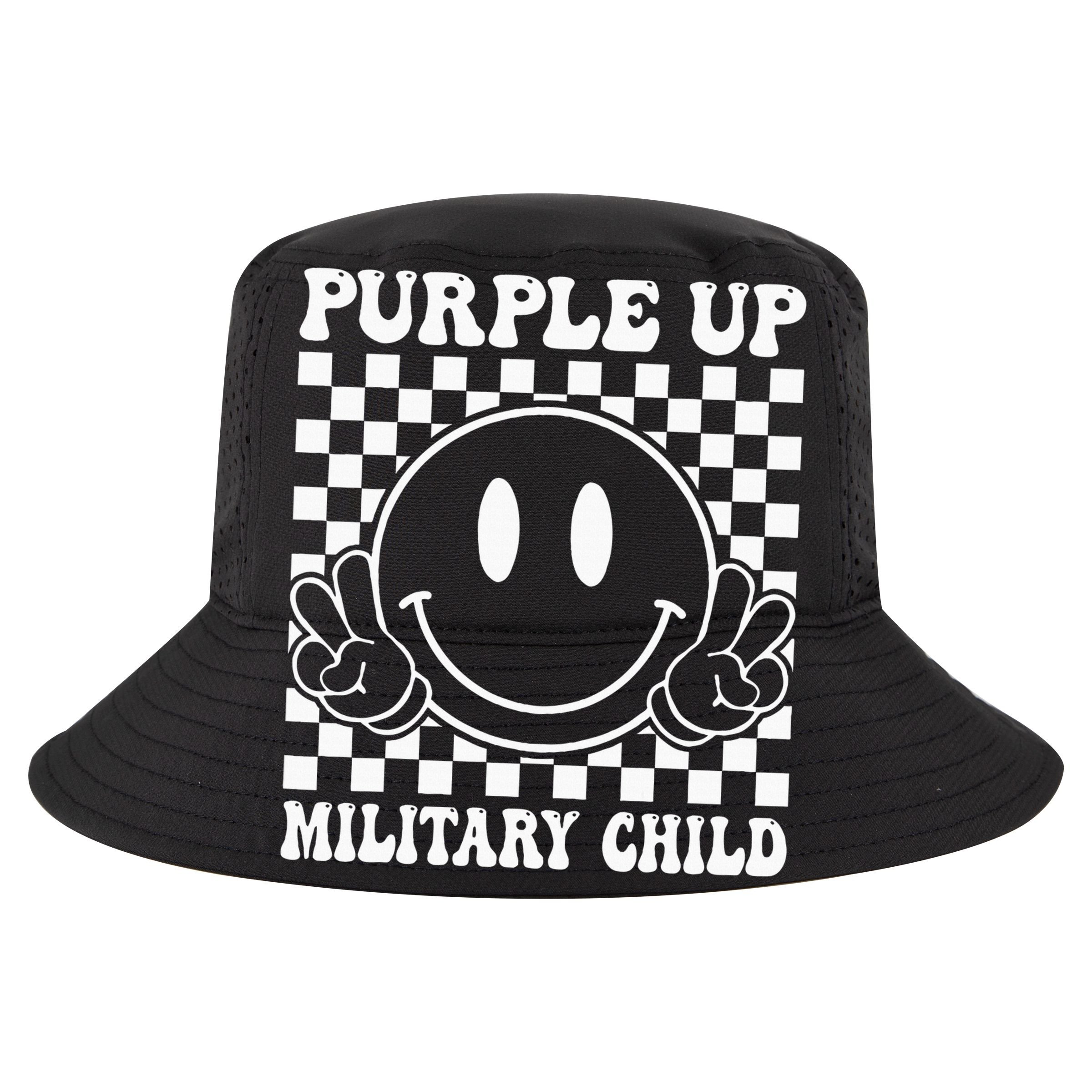 Purple Up For Military Groovy Military Child Month Golf Towel