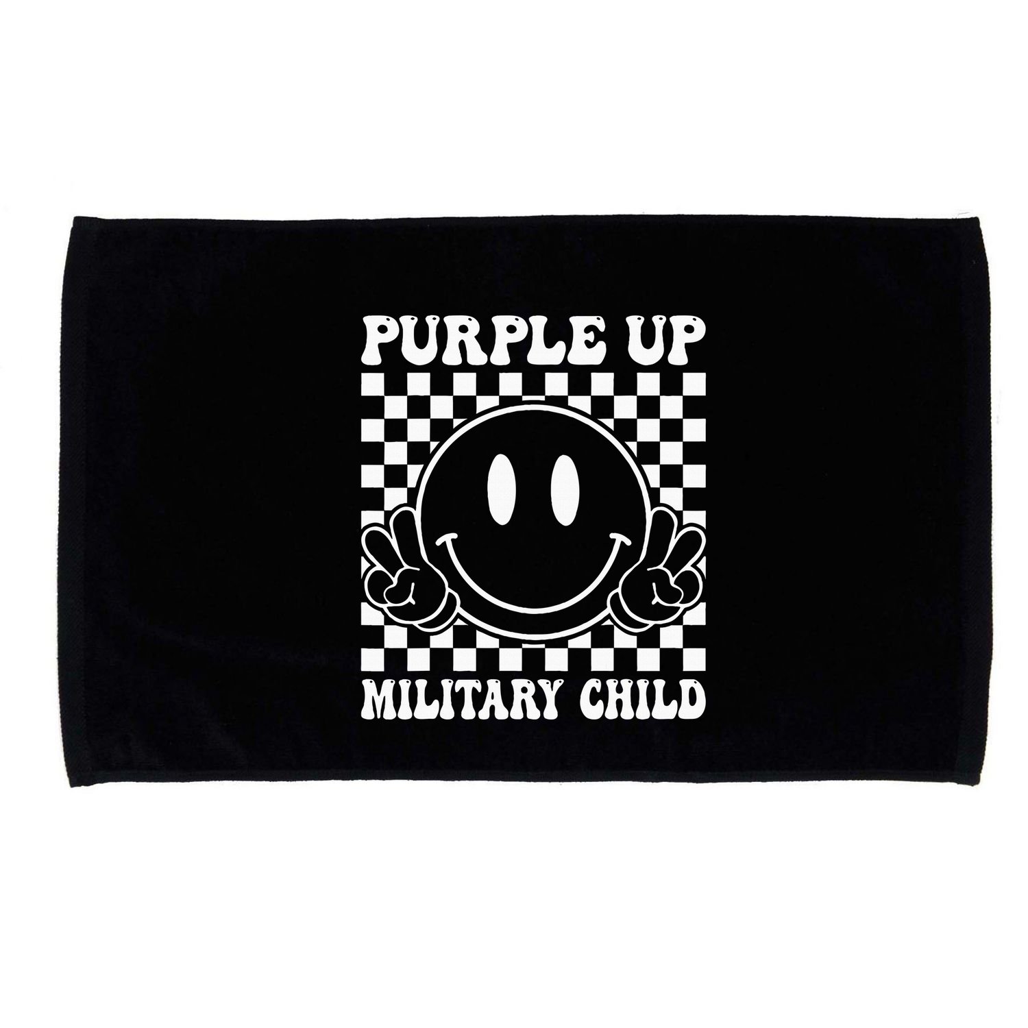 Purple Up For Military Groovy Military Child Month Microfiber Hand Towel