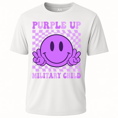Purple Up For Military Military Child Smile Face  Performance Shirt
