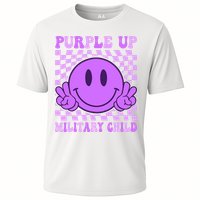 Purple Up For Military Military Child Smile Face  Cooling Performance Crew T-Shirt