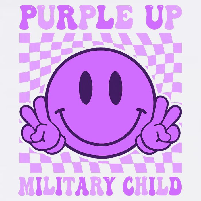 Purple Up For Military Military Child Smile Face  Cooling Performance Crew T-Shirt
