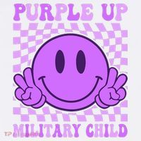 Purple Up For Military Military Child Smile Face  Sustainable Bucket Hat