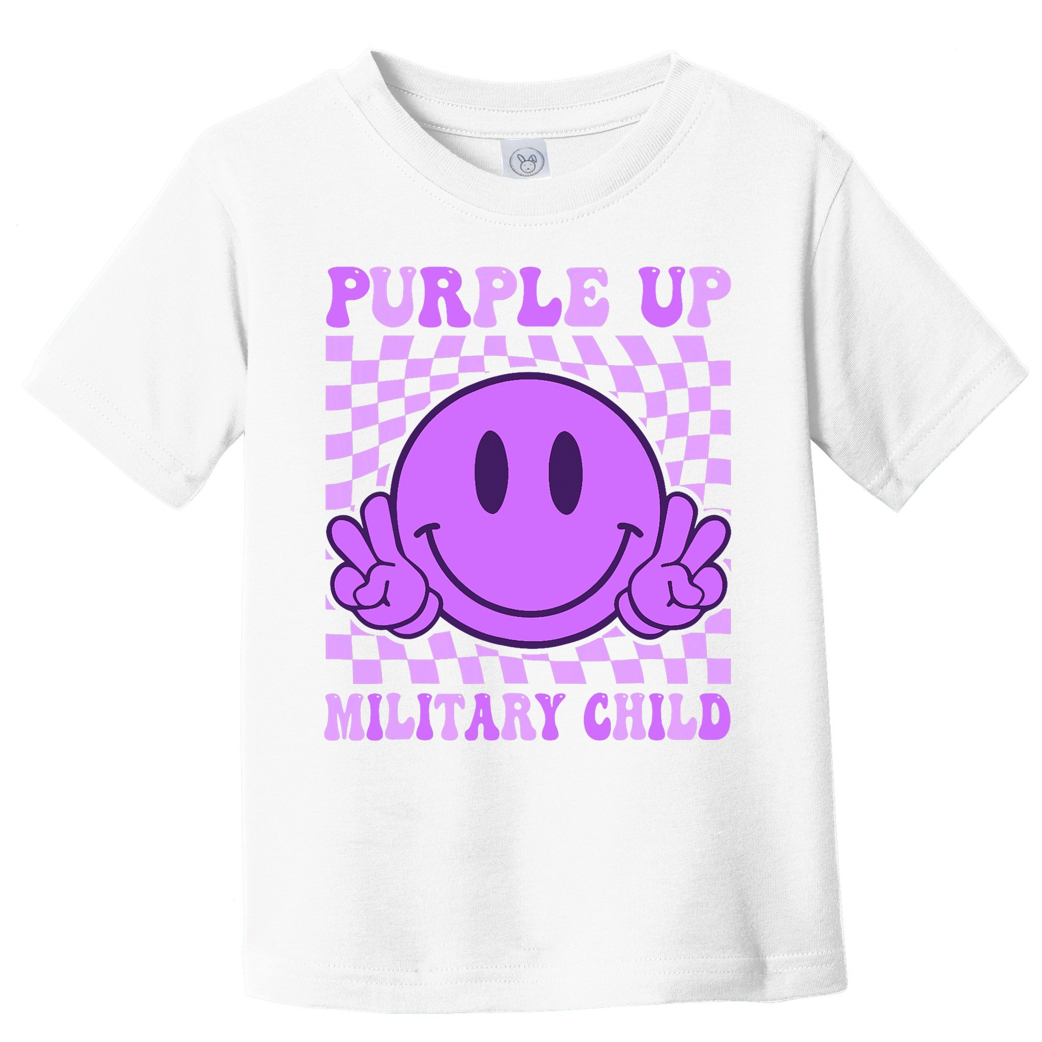 Purple Up For Military Military Child Smile Face  Toddler T-Shirt
